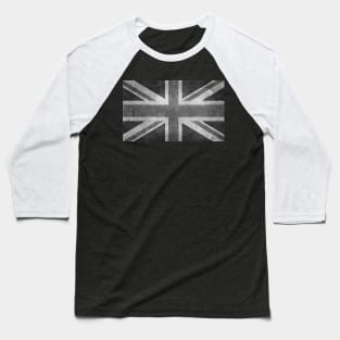 UK British flag in Greyscale Baseball T-Shirt